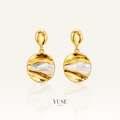 Golden Wave Pearl Küpe