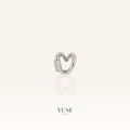 Golden Heart Huggie Earcuff