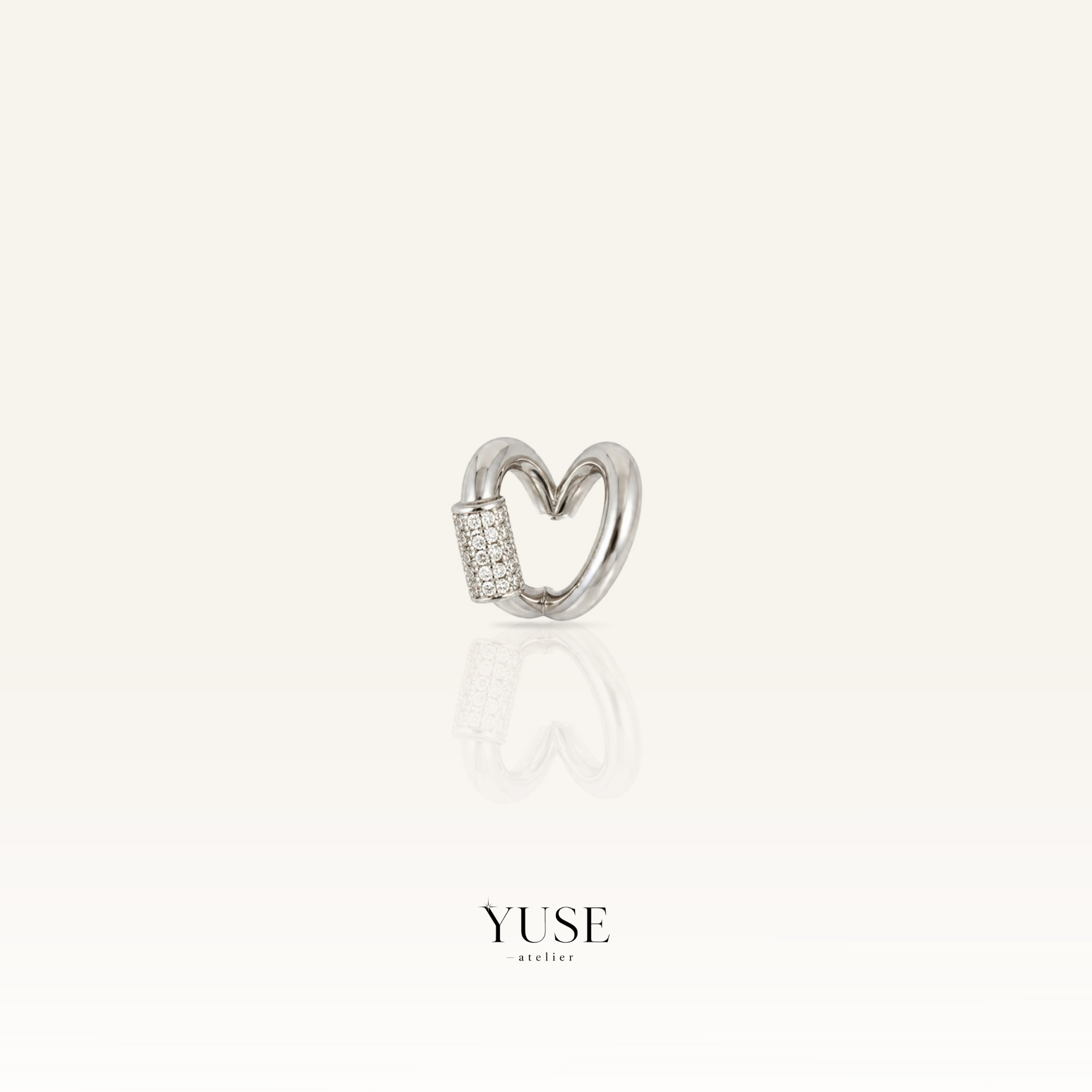 Golden Heart Huggie Earcuff