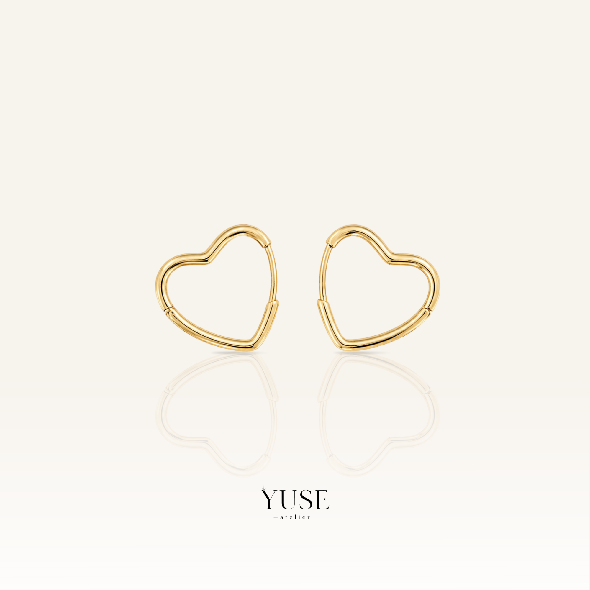 Pure Love Heart Hoop Küpe