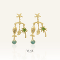 Tropic Palm Charm Gold Küpe